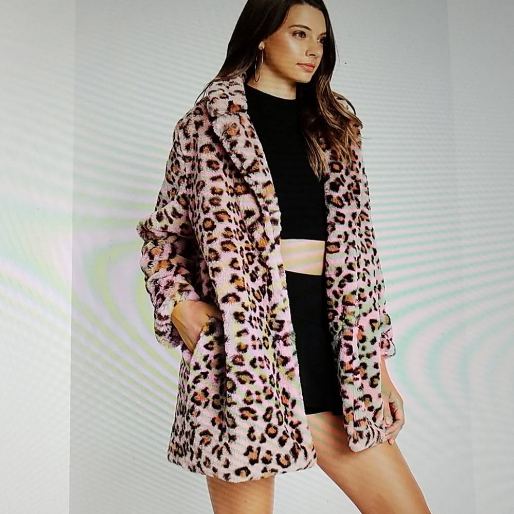 2 left! Boho leopard delight PINK faux